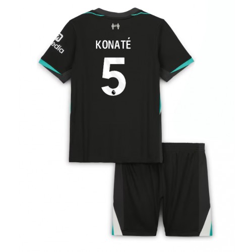 Dres Liverpool Ibrahima Konate #5 Gostujuci za djecu 2024-25 Kratak Rukav (+ kratke hlače)